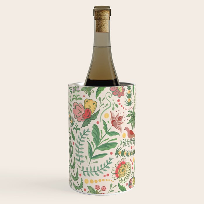 Swedish Floral - Cream Wine Chiller Gallery Image 2