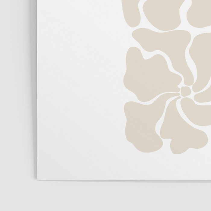 Monochrome Petal Mosaic Pattern Poster Gallery Image 3