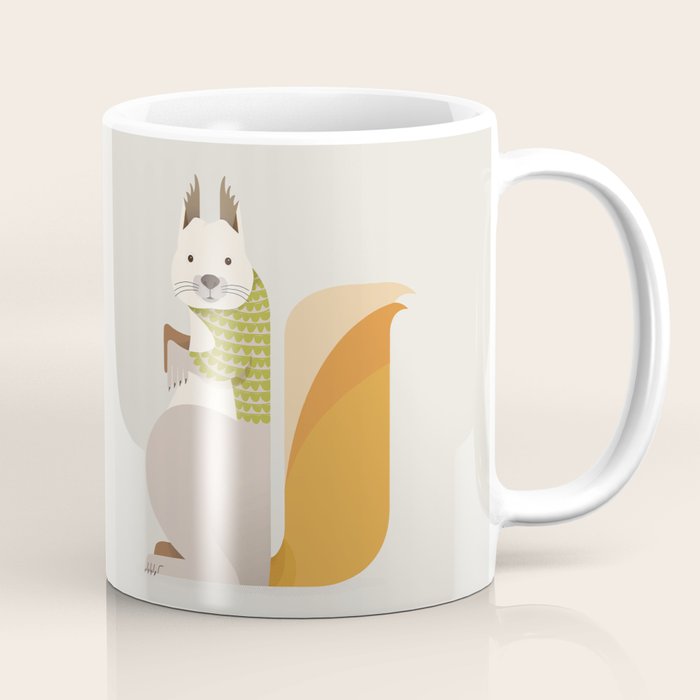 Whimsical Red Squirrel Coffee Mug Gallery Image 1