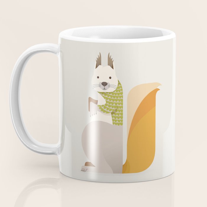 Whimsical Red Squirrel Coffee Mug Gallery Image 3
