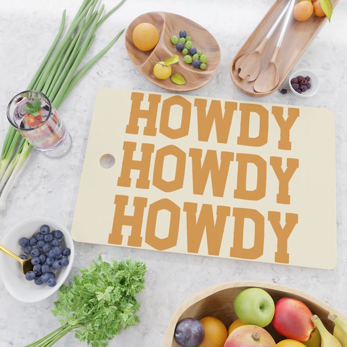 Howdy Howdy Howdy | Cowboy Cutting Board Gallery Image 2