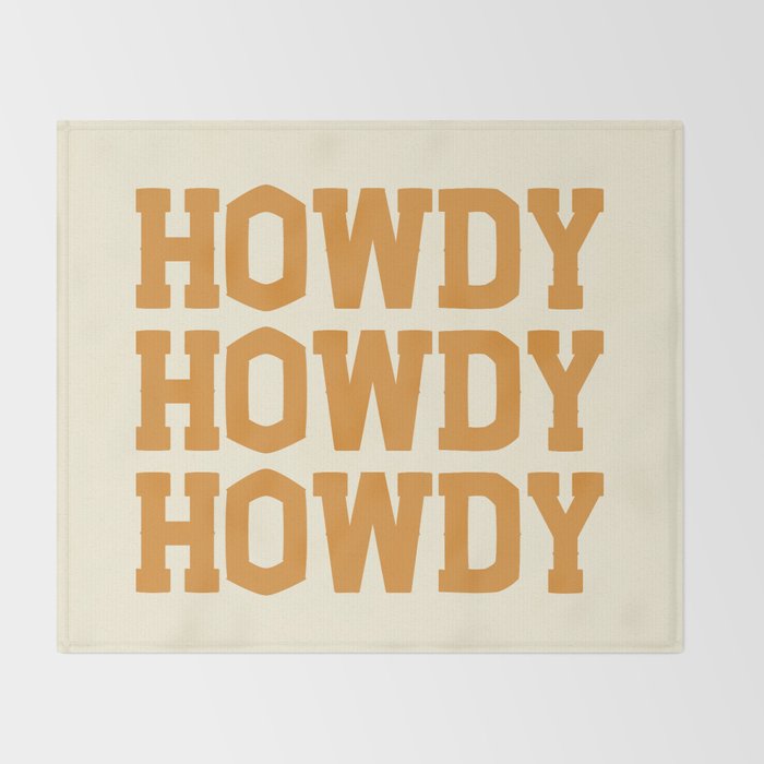 Howdy Howdy Howdy | Cowboy Throw Blanket Gallery Image 2