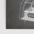 Fire Truck Patent - Fireman Art - Black Chalkboard Poster Gallery Image 3
