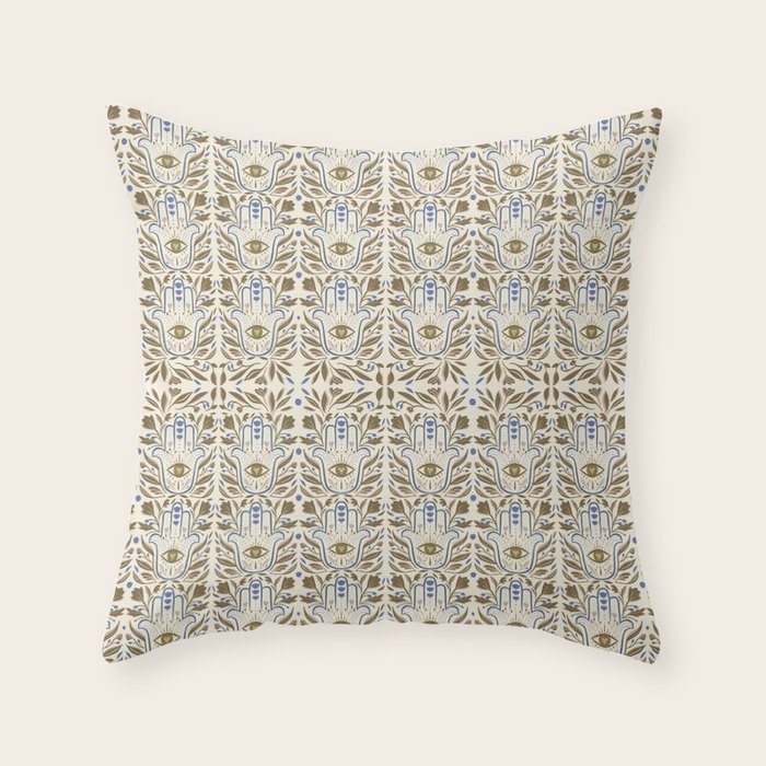 Hamsa Hands Throw Pillow Gallery Image 1