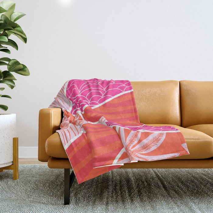 kauai, pink Throw Blanket Gallery Image 1