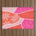 kauai, pink Outdoor Rug Gallery Image 1