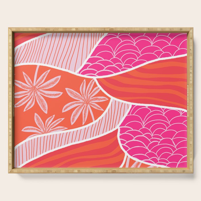 kauai, pink Serving Tray Gallery Image 1