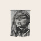 Brigitte Bardot Smoking a Cigarette, Black and White Photograph Wall Hanging Gallery Image 1
