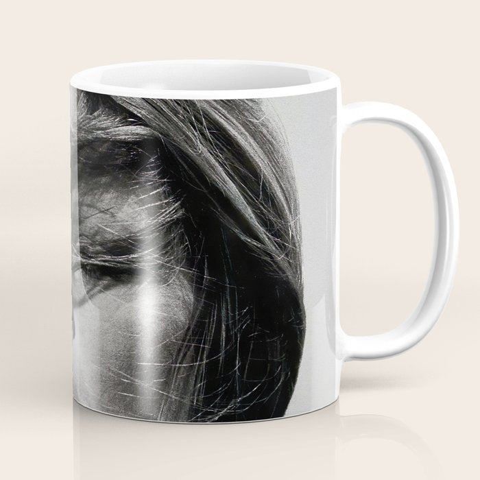 Brigitte Bardot Smoking a Cigarette, Black and White Photograph Coffee Mug Gallery Image 1