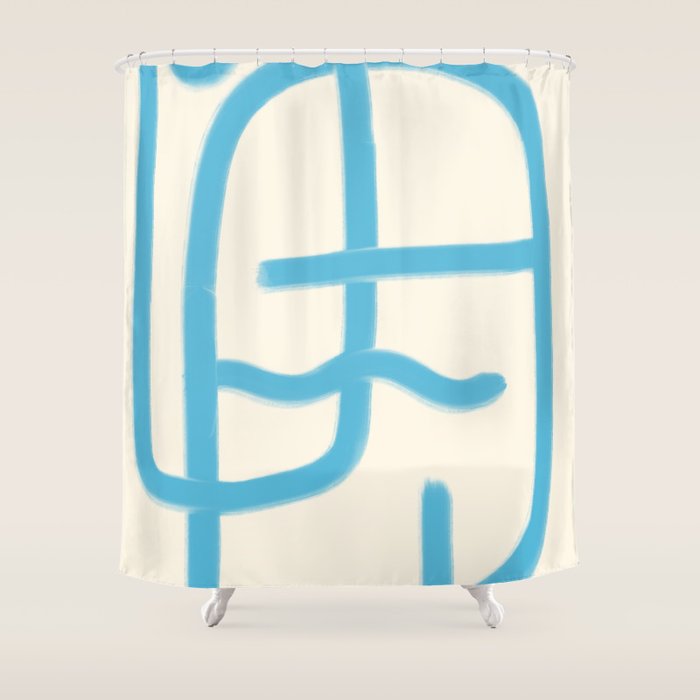 FISHERMAN ABSTRACT PORTRAIT Shower Curtain Gallery Image 1