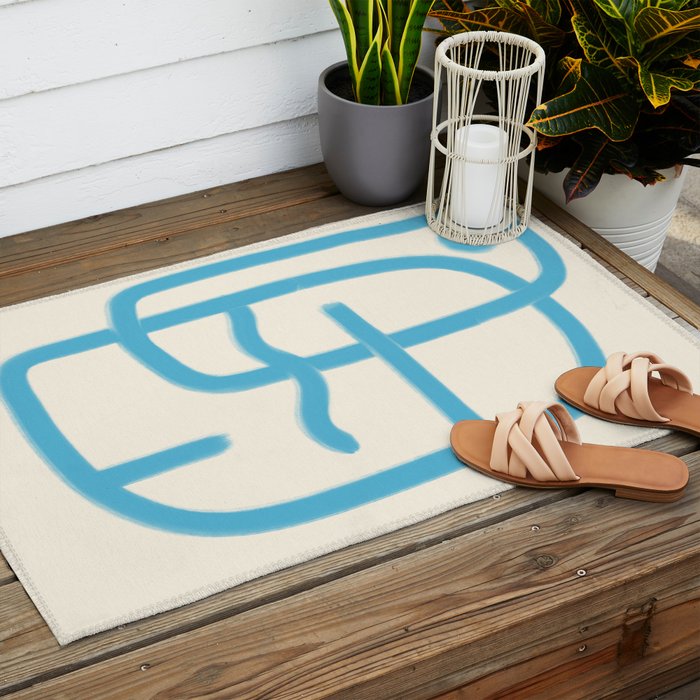 FISHERMAN ABSTRACT PORTRAIT Outdoor Rug Gallery Image 2