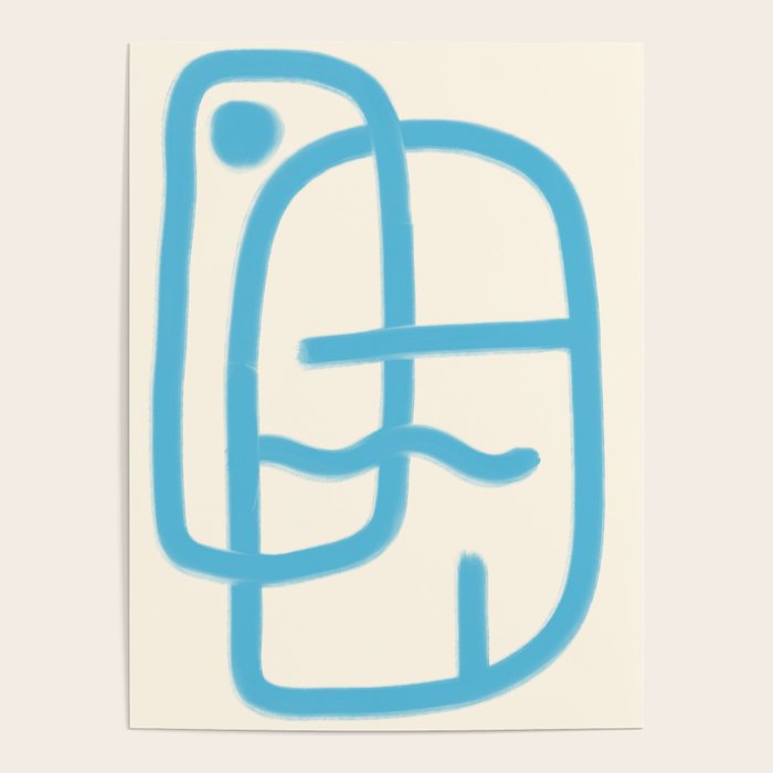 FISHERMAN ABSTRACT PORTRAIT Poster Gallery Image 1