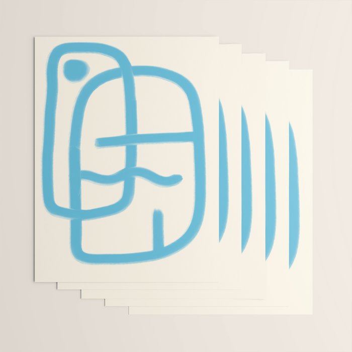 FISHERMAN ABSTRACT PORTRAIT Wrapping Paper Gallery Image 3