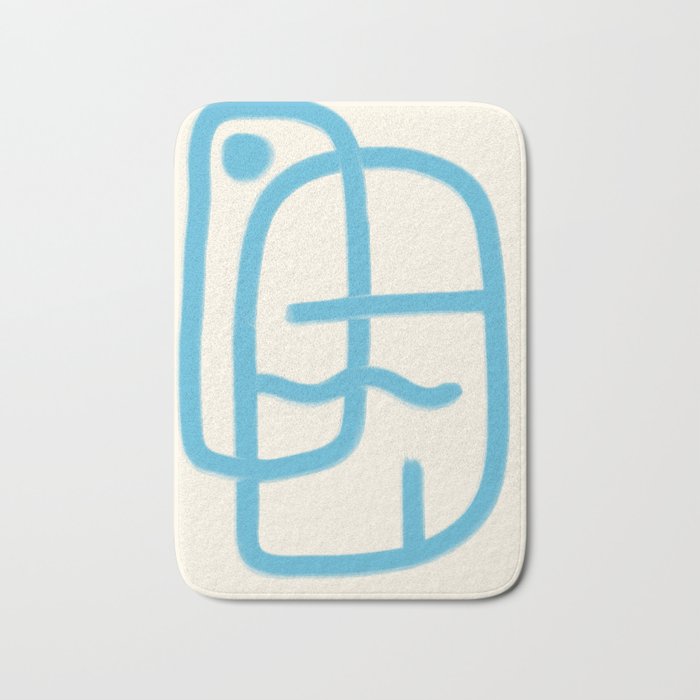 FISHERMAN ABSTRACT PORTRAIT Bath Mat Gallery Image 1