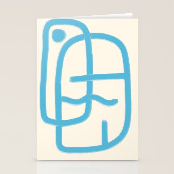 FISHERMAN ABSTRACT PORTRAIT Stationery Card Gallery Image 2