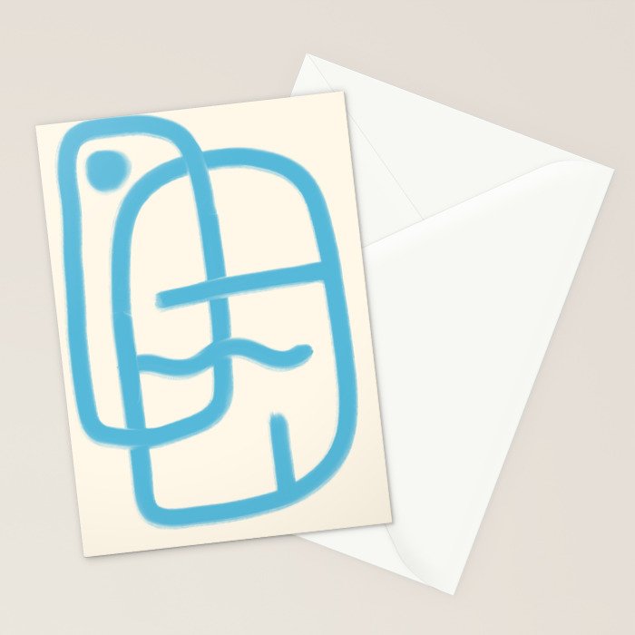FISHERMAN ABSTRACT PORTRAIT Stationery Card Gallery Image 2