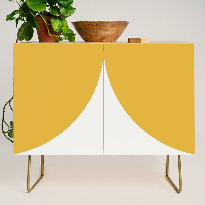 Bold Geometric Shapes - Golden Yellow Credenza Gallery Image 1