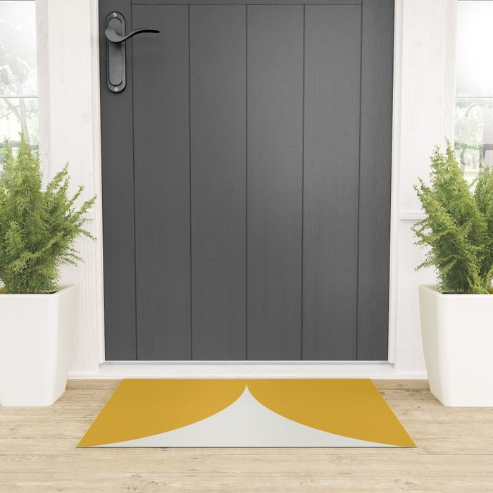 Bold Geometric Shapes - Golden Yellow Welcome Mat Gallery Image 3