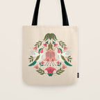 Hummingbirds - Green and Pink Tote Bag Gallery Image 1