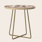 Moody Ginkgo Leaves Soft Abstract Botanical in Warm Autumn Tones Side Table Gallery Image 1