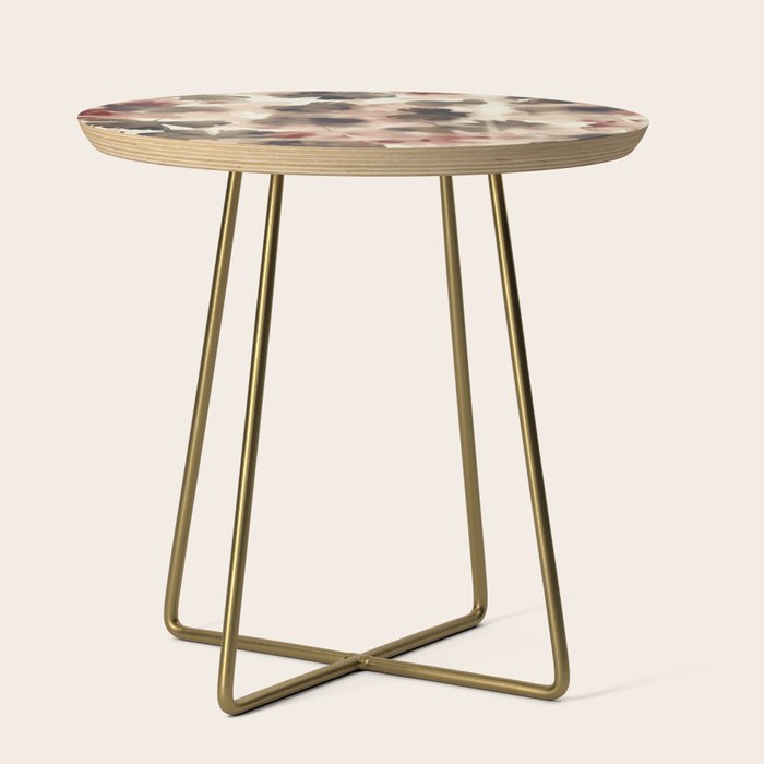Moody Ginkgo Leaves Soft Abstract Botanical in Warm Autumn Tones Side Table Gallery Image 1