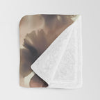 Moody Ginkgo Leaves Soft Abstract Botanical in Warm Autumn Tones Throw Blanket Gallery Image 3