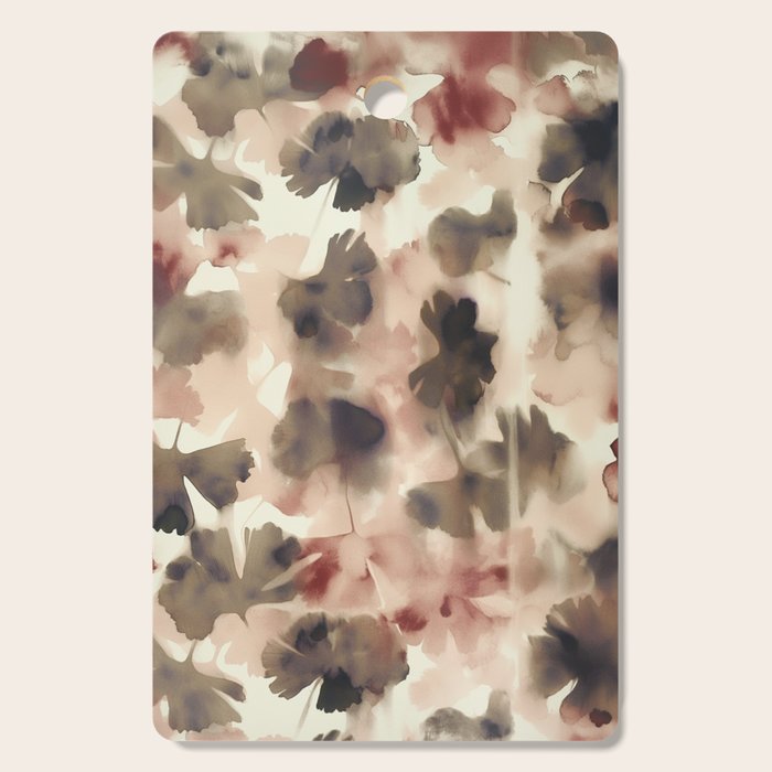 Moody Ginkgo Leaves Soft Abstract Botanical in Warm Autumn Tones Cutting Board Gallery Image 1