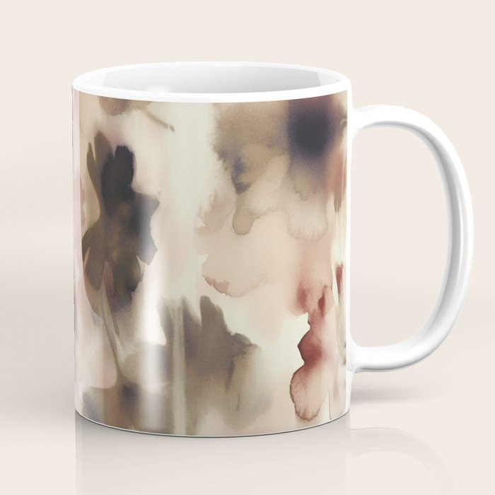 Moody Ginkgo Leaves Soft Abstract Botanical in Warm Autumn Tones Coffee Mug Gallery Image 1