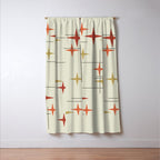 Mid Century Modern Stars Window Curtain Gallery Image 3