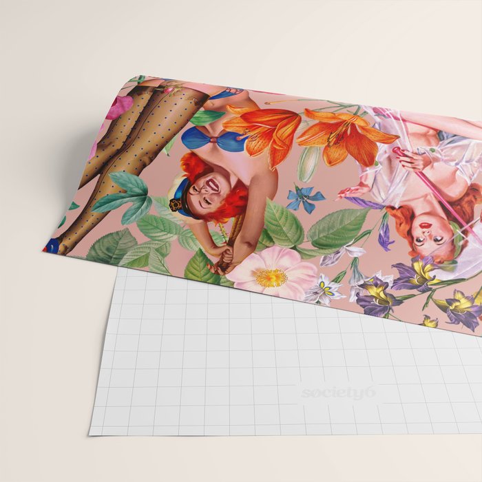 Floral and Pin-Up Girls III Wrapping Paper Gallery Image 2