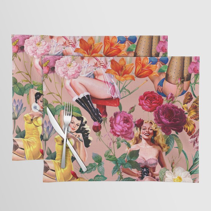 Floral and Pin-Up Girls III Placemat Gallery Image 1