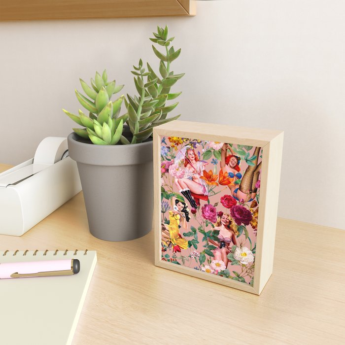 Floral and Pin-Up Girls III Mini Art Print Gallery Image 2