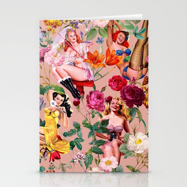 Floral and Pin-Up Girls III Stationery Card Gallery Image 2
