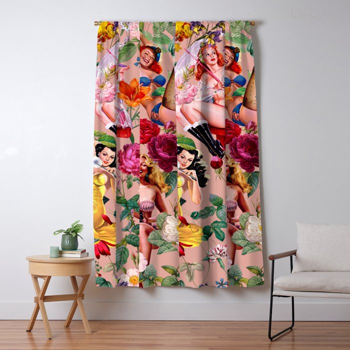 Floral and Pin-Up Girls III Window Curtain Gallery Image 5
