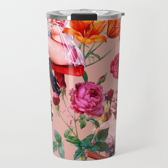 Floral and Pin-Up Girls III Travel Mug Gallery Image 1
