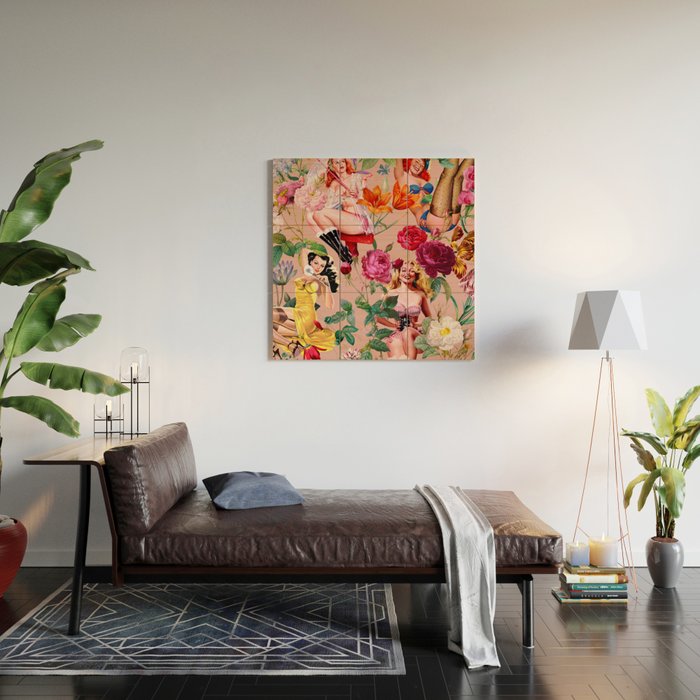 Floral and Pin-Up Girls III Wood Wall Art Gallery Image 2