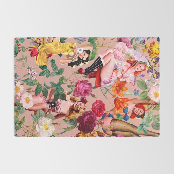 Floral and Pin-Up Girls III Rug Gallery Image 2