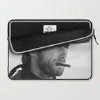 Clint Eastwood Smoking a Cigar Retro Vintage Art Laptop Sleeve Gallery Image 2