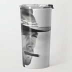 Clint Eastwood Smoking a Cigar Retro Vintage Art Travel Mug Gallery Image 2