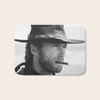 Clint Eastwood Smoking a Cigar Retro Vintage Art Bath Mat Gallery Image 1