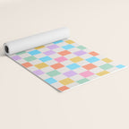 Pastel Checkered Pattern Yoga Mat Gallery Image 2