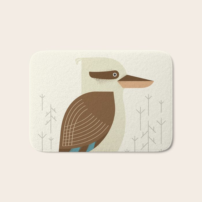 Laughing Kookaburra, Bird of Australia Bath Mat Gallery Image 1