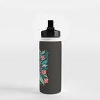 Keep on Going & Growing â Pink on Charcoal Water Bottle Gallery Image 2