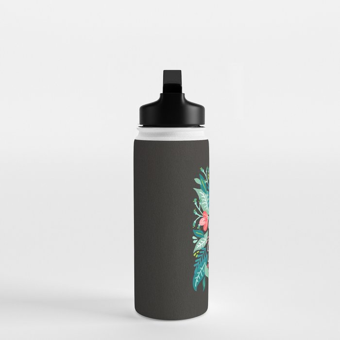 Keep on Going & Growing â Pink on Charcoal Water Bottle Gallery Image 3