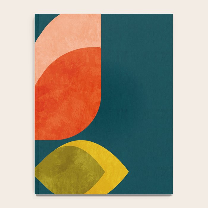 retro tulips teal Notebook Gallery Image 4