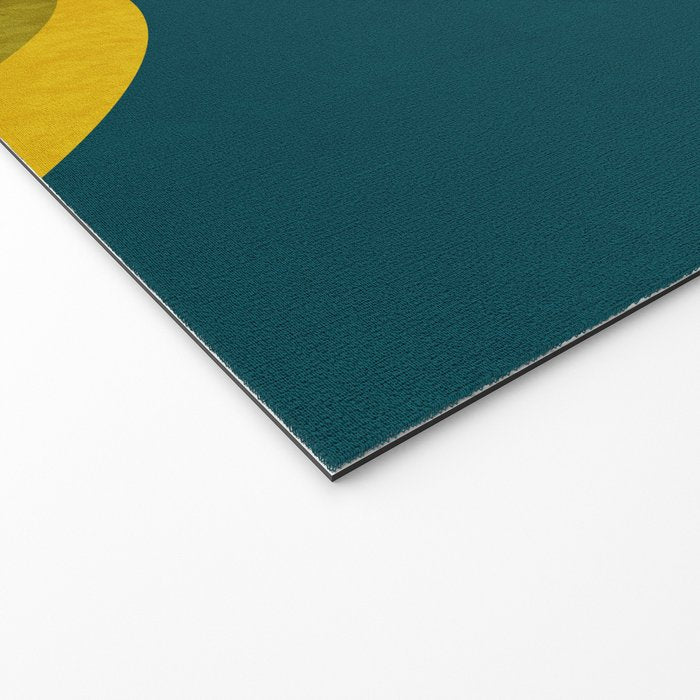 retro tulips teal Welcome Mat Gallery Image 2