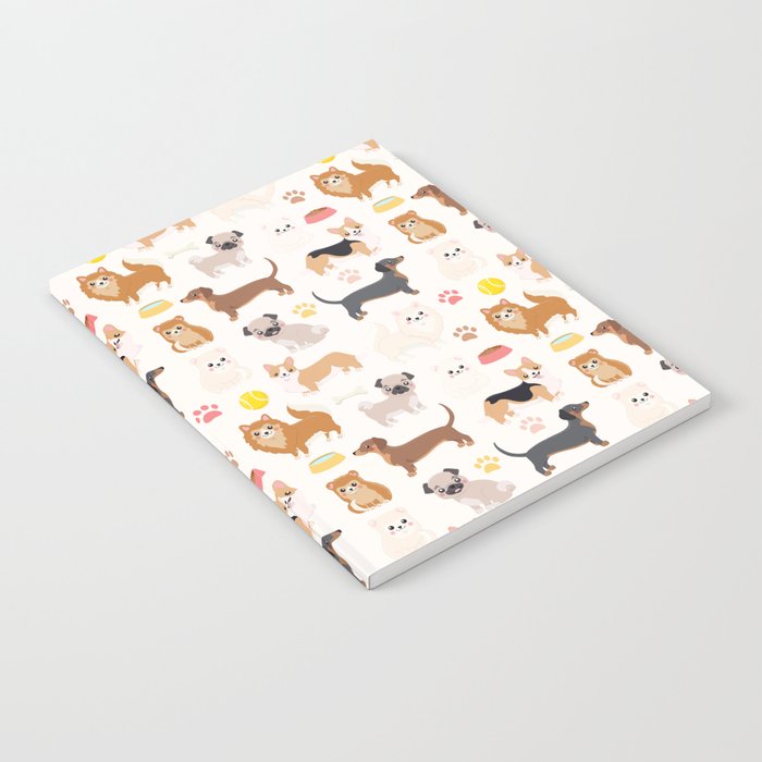 Cute Dog Pattern Notebook Gallery Image 2