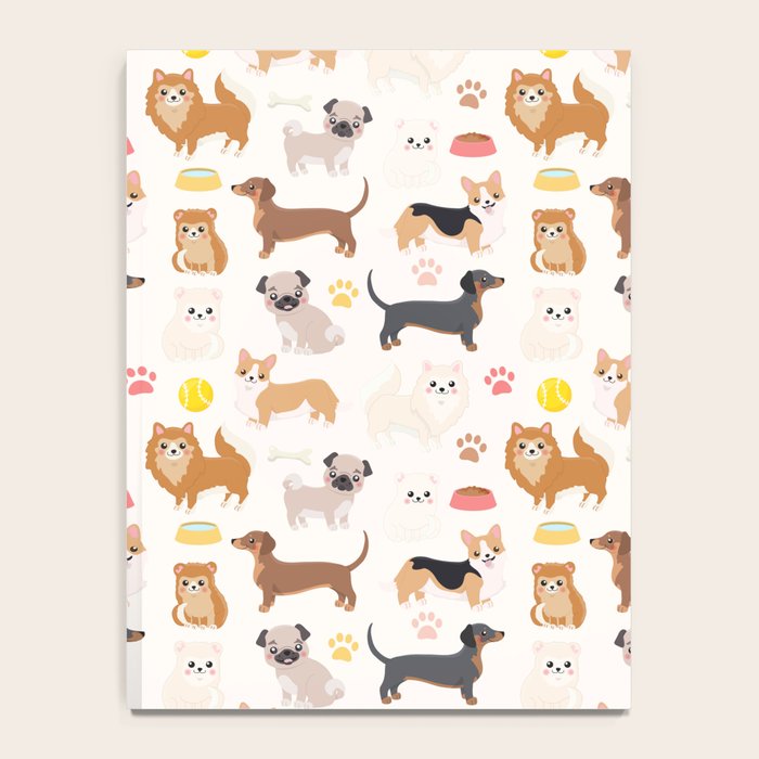 Cute Dog Pattern Notebook Gallery Image 4