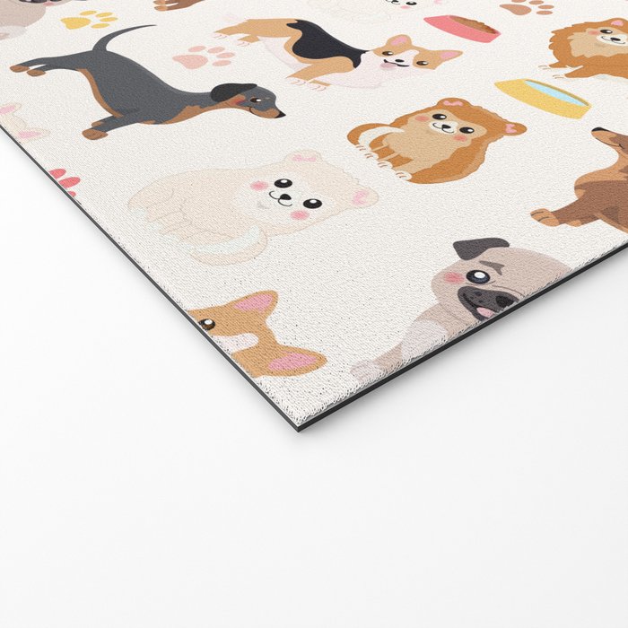 Cute Dog Pattern Welcome Mat Gallery Image 2