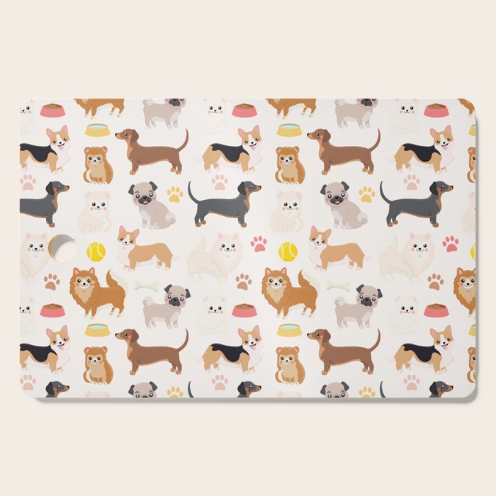 Cute Dog Pattern Cutting Board Gallery Image 1